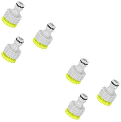 6 Stück Wasserhahn Adapter,Gartenschlauchanschluss Adapter,Gartenschlauch für Gardena Hahnverbinder,1/2 Zoll 3/4 Zoll 2-in-1 Kunststoff Schlauchanschluss Set für Wasserhahn Schlauch Gewinde Anschluss