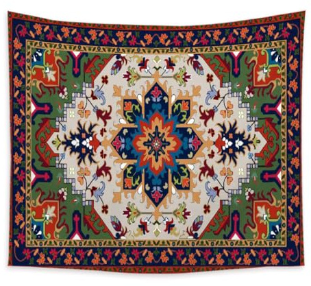 Lmovutcom Persischer Ethno-Stil Wandteppich Retro-Druck großer Wandteppich Wohnzimmer Decke Home Hintergrund Wanddekoration Tuch Strandtuch