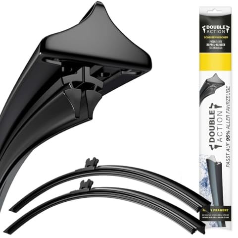 Wipers Shop Scheibenwischer | Double Action | Länge: 650/300mm | Vorne | Premium-Scheibenwischer für Frontscheibe | Hochwertige Wischblätter für klare Sicht Set für Frontscheibe