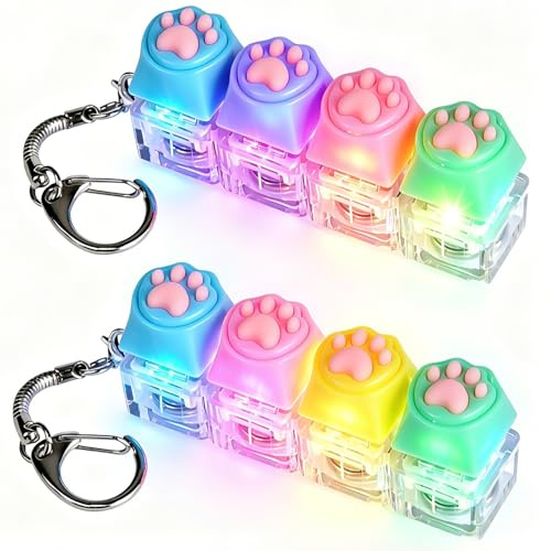 2 Stück katzenpfoten Tastatur Fidget Spielzeug mit LED Licht