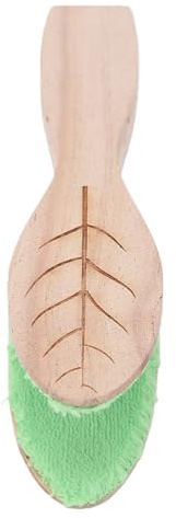 TOPINCN Pinces de Nettoyage de Feuilles, Nettoyant pour Plantes Double Face en Forme de Feuille avec Manche en Bois et Chiffon en Fibre, Nettoyant pour Plantes pour Jardins Intéri