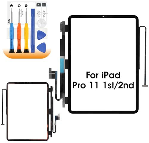 AGCUT Screen Replacement for iPad Pro 11 1ST/ 2ND 11 Inch Touchscreen for iPad Pro 11 1ST 2018 A1980 A2013 A1934 A1979 Digitizer Repair Tools & Kits, Without LCD