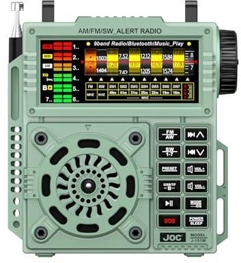 Ricevitore radio portatile multibanda con sintonizzatore antenna e batteria ricaricabile per uso esterno
