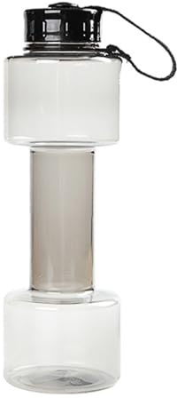 Msioytog 700ml Sport Bouteille d ' Eau Fitness Gymnastique Exercice Formation Tasse étanche Couvercle Bouteille d ' Eau haltère en Forme de Bouteilles étanche Sport