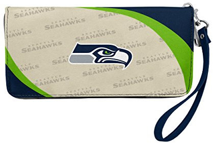 NFL Seattle Seahawks Curve Zip Organizer Wallet
