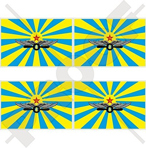 SOWJETISCHES UNION Luftwaffe Flagge CCCP USSR 50mm Auto & Motorrad Aufkleber, x4 Vinyl Stickers