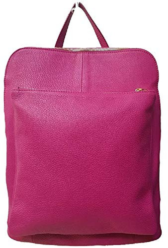 Bottega Carele Zaino Donna in vera pelle made in Italy BC704 (Fuxia)