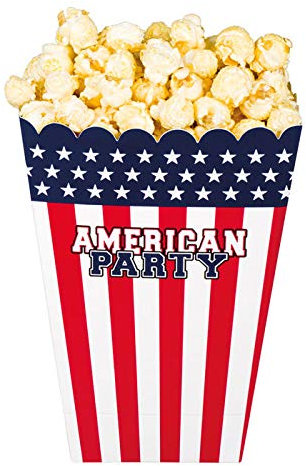 PARTY DISCOUNT Popcorn-Schale USA Party, 4 Stück
