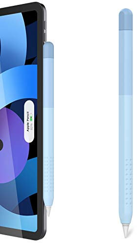Delidigi for Apple Pencil Pro Case, Apple Pencil 2nd Generation Case, Gradient Color Silicone Protective Cover Sleeve Accessories Compatible for iPencil,iPad Pro 11/12,11 inch (Gradient Blue)