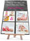 wandmotiv24 Personalisierbare Schiefertafel als Geschenk zur Geburt, 20 x 30 cm, Staffelei, 5 Fotos & Geburtsdaten, Erstausstattung Baby-Zimmer, Geschenke für Eltern, Schwangerschaft, Mädchen M0409
