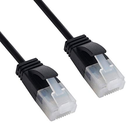 xiwai Ultra Slim Cat6 Ethernet Kabel RJ45 UTP Netzwerkkabel Patchkabel 90 Grad Cat6a LAN für Laptop Router TV Box (2,0m)