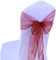 JIUERYY 100 Stück Bänder aus Organza, Stuhlhusse, Schleifen, für Hochzeit, Dekoration, Zeremonie, Party, Event, Geburtstag, 17 x 275 cm, Weinrot