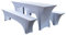 Tenger Home Elastische Hussen für Bierzeltgarnitur Biertischhussen Bierbank-Auflage & Tischdecke für 70cm 3 TLG-Set Breite Stretch Hussen für Festzeltgarnituren Bierbank (für 70 cm Tisch, Weiß)