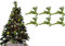 UKDeals Direct® LIME GREEN COLLECTION CHRISTMAS DROPLET BAUBLES TREE DECORATIONS GLITTER MATT ICICLES (Pack of 6 Reindeer)