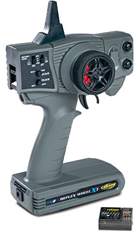 Carson 500500105 Reflex Wheel X1 2.4G grau - KIT kompatibel, Modellbau, Zubehör, Empfänger, RC Funke, 2 4 GHz Fernsteuerung