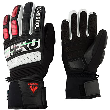 Rossignol Herren Skihandschuhe Winterhandschuhe Ziegenleder Hero Expert LTH G, Farbe:Schwarz, Artikel:-200 black, Größe:M