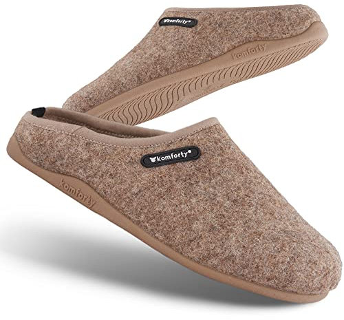 Komforty Hausschuhe Unisex (Beige, eu_footwear_size_system, adult, women, numeric, medium, numeric_39)