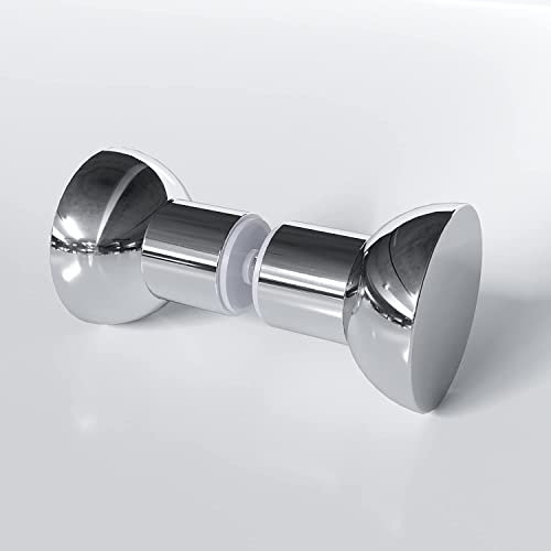 AQUALAVOS Duschtürknopf für Glastür und Schiebetür, Beidseitig, Poliert