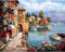 Rubye Diamond Painting Erwachsene Kinder [Italienische Küste] - Diamond Painting Bilder - Diamant Painting - DIY Bilder - Full Diamant Bilder Set – Wall, Room, Home Decoration (30 cm x 40 cm)