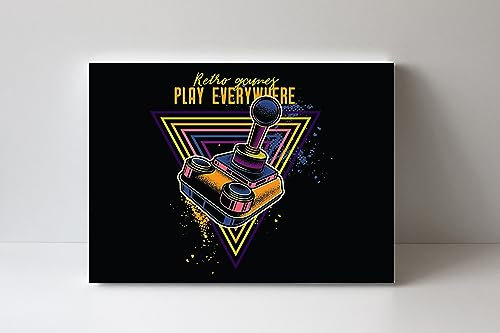 Oedim Quadro Joystick retrò, realizzato in tela + telaio, 30 x 20 cm, quadro originale, resistente ed economico