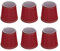 6 Stück Kleine Lampenschirme, Stoff-Lampenschirm, Moderner, Einfacher Ersatz-Lampenschirm, Stoff-Lampenschirm für Tischlampe und Stehlampe, E14-Lampe(Rot)