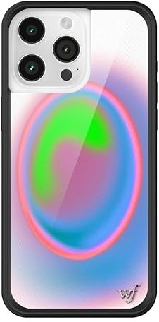 Wildflower Schutzhüllen – Aura-Hülle, kompatibel mit Apple iPhone 15 Pro Max, trendig, modern, rosa, blau, Manifest, niedlich, Sommer, schützende Stoßstange, 1,2 m Falltest-Zertifiziert, kleines