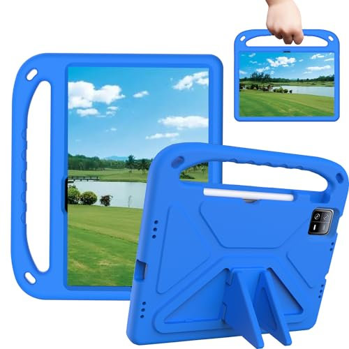 Sfulatdc Funda para tablet infantil con asa y soporte, a prueba de golpes, protección completa, ligera, para Xiaomi Pad 6/6 Pro de 11 pulgadas, color azul
