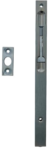 ToniTec Rohrkantriegel mit Hebel Türkantriegel 250 x 20 x 15 mm Stahl verzinkt mit Schließblech