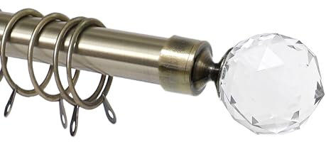 HOMEYA - Barra para Cortina Gruesa Extensible 70-120cm - Palo para Cortina Metal Chapado, incluye los soportes y kit de montaje, Barra Extensible Grosor de 29mm