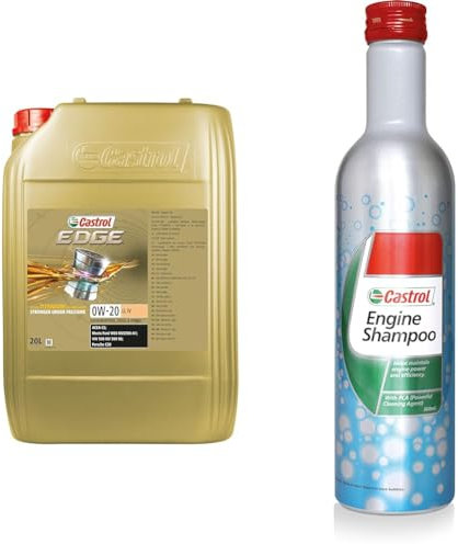 Castrol Bundle | Castrol EDGE 0W-20 LL IV Longlife Motoröl, 20L + Castrol Engine Shampoo, 300 ml