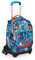 SJ Gang Style Jam Gang Schultrolley Jack 3 Rollen, Blau, TrickyLED, 3 in 1, Dreifachverwendung, Rucksack mit abnehmbarem Wagen, Trinkflaschenhalter und Crossover System, Rucksack für die Grundschule