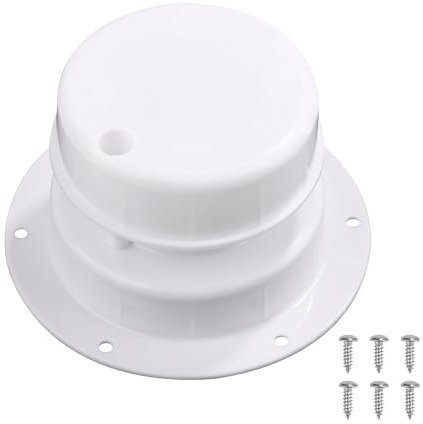NQEUEPN Cubierta de Ventilación de Techo para RV, Plástico Tapa de Ventilación Techo Caravana Reemplazo para RV Remolque Autocaravana Kit se Adapta a Tuberías de 2,54 a 6cm (Blanco)