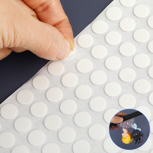 Giantree 500 Stück Klebepunkte Doppelseitig,Selbstklebende Runde Klebefolie Transparent Acryl Klebepunkte Kleine Wasserdichte Klebepads Für Ballon,Festival-Dekoration,DIY Basteln,Papier,Glas,Metall