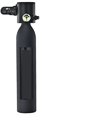 MEIVIYA Tragbare Unterwasser-Notfall-Ersatzgasflaschen, Ausgestattet Mit Einem Kompletten Satz Atemschutzmasken(Black0.5L respirator)
