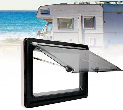 Finestra Finestra per camper Finestra per roulotte, con tettuccio apribile e zanzariera, Finestra laterale, Finestra espositiva per camper, roulotte, furgone, furgone,700*450cm