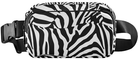 Bauchtasche mit Zebra-Textur, für Damen und Herren, Gürteltasche mit verstellbarem Riemen, Gürteltasche für Reisen, Workout, Wandern, mehrfarbig, Einheitsgröße
