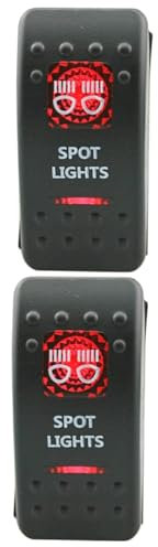 2 Piezas control auto pequeño interruptor pulsador de coche interruptores cambiar 12v pulsador 24v rojo iplusmile