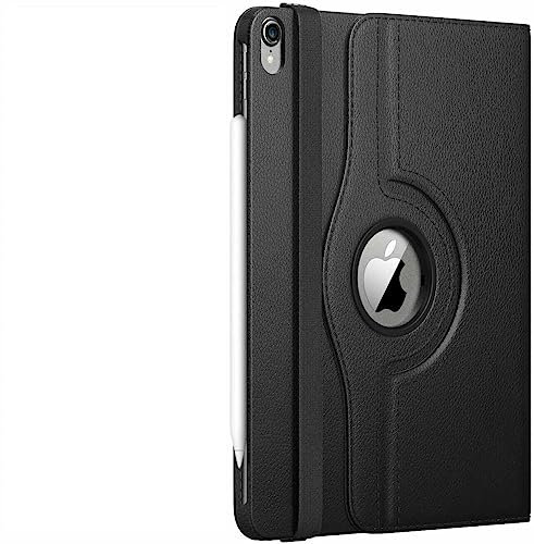 Funda de piel giratoria de 360° para Apple iPad de 10.9 pulgadas de 10.9 pulgadas lanzado en 2022 y los números de modelo son A2757, A2777, A2696 (negro)