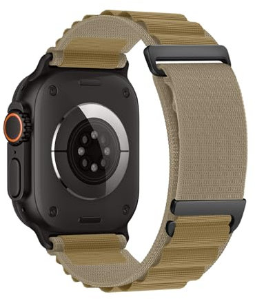Alpine Nylon Watch Band for Apple Watch Ultra & iWatch SE Series (Tan, 38/40/41mm)