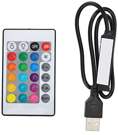 EMUKOEP Controller di striscia luminosa USB Bluetooth RGB con telecomando per 4 pin 5V LED Strip Lights