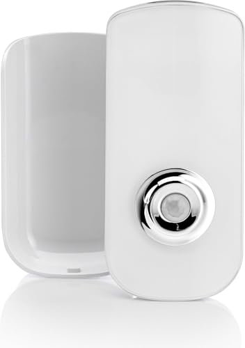 Luqixcey 2 Pack Night Light Plug in Wall,Motion Sensor Night Light with Warm White Lgiht,2 in 1 Rechargeable Emergency Light with 18 LEDs for Hallway Side & Emergency Torch,4m Sensor Distance