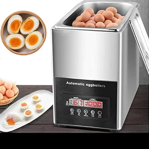 JJENXYYDS Egg Boiler Machine,Commercial Electric Automatic Egg Boilers,50 Eggs Large Capacity Smart Soft-boiled Egg Machine with Timer, 0~99 Minutes, 9L Large Capacity for Restaurant