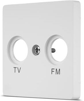 REV Schalterserie NOVA - Abdeckung Antennendose (TV/RF), weiß | Passend für REV TECHNIK Serie