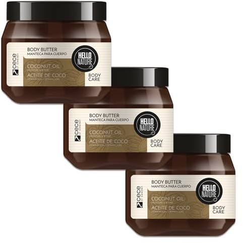 P-Beauty Naturkosmetik Body Butter mit BIO Kokosöl - Körperbutter für sehr trockene Haut mit Mandelöl & Panthenol - vegane Pflegecreme ohne Parabene & Silikone - Körpercreme - Körperpflege (3x250ml)