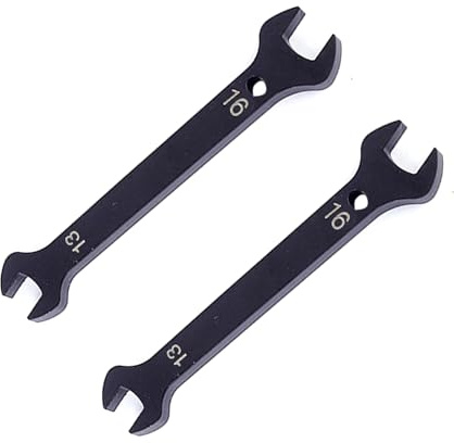 Mandouer 13mm x 16mm Double Open End Spanner, Thin Carbon Steel Wrench | Lightweight and durable, super thin 3mm profile for tight spaces, ideal for motorcycle, workshop and home DIY (4-Piece)