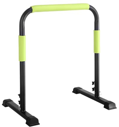 JIANFA Walking Pad Handle Bar Only, Compatible with Walking Pads 24.4'' Wide, Adjustable Handrail Height (Max 43.3''), Parallettes Bar, Non-Slip Base, Tool-Free Assembly, Sturdy Support (Green)