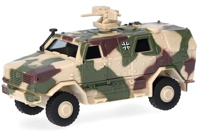 Herpa LKW Modell ATF Dingo (FLW 200), sandbeige Camouflage, Military, Miniatur im Maßstab 1:87, Sammlerstück, Made in Germany, Kunststoff