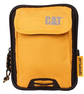 Caterpillar Pollux 84876-12 – Robuste Umhängetasche für Alltag und Reise – Kompakte Schultertasche mit Tabletfach – Strapazierfähige Crossbody-Tasche, Gelb/Schwarz (Yellow/Black)