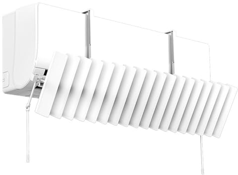 Klimaanlagen-Deflektor, an der Wand montierter AC-Entlüftungsdeflektor, verstellbare Lamellen zur Umleitung des Luftstroms und zum direkten Blasen, weiße Entlüftungsdeflektoren