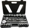Beast Coffret 20 pièces avec Douilles 12 Pans 3/4 de 19 à 50 mm avec Cliquet Réversible Spécial Poids Lourd - Valise de Transport Inclus - Outils Professionnels